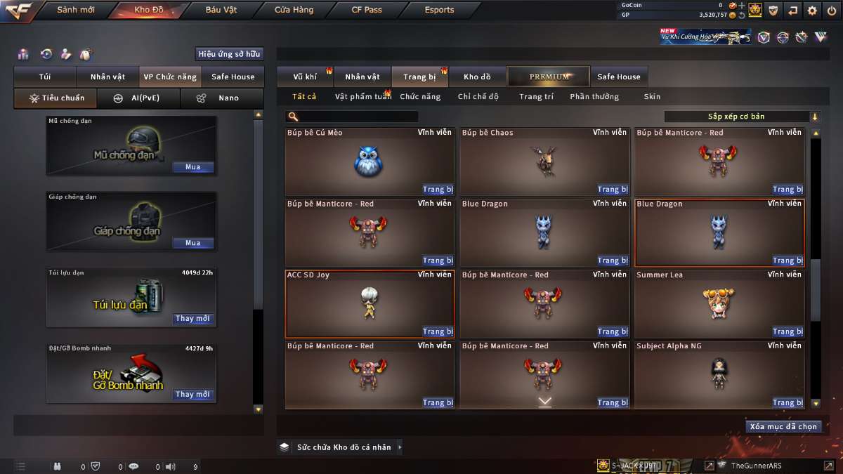 shop acc cf uy tin gia re